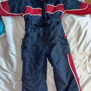 The Children's Place Navy and Red Snowsuit